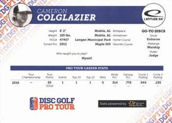 2016 Disc Golf Pro Tour #NNO Cameron Colglazier Back